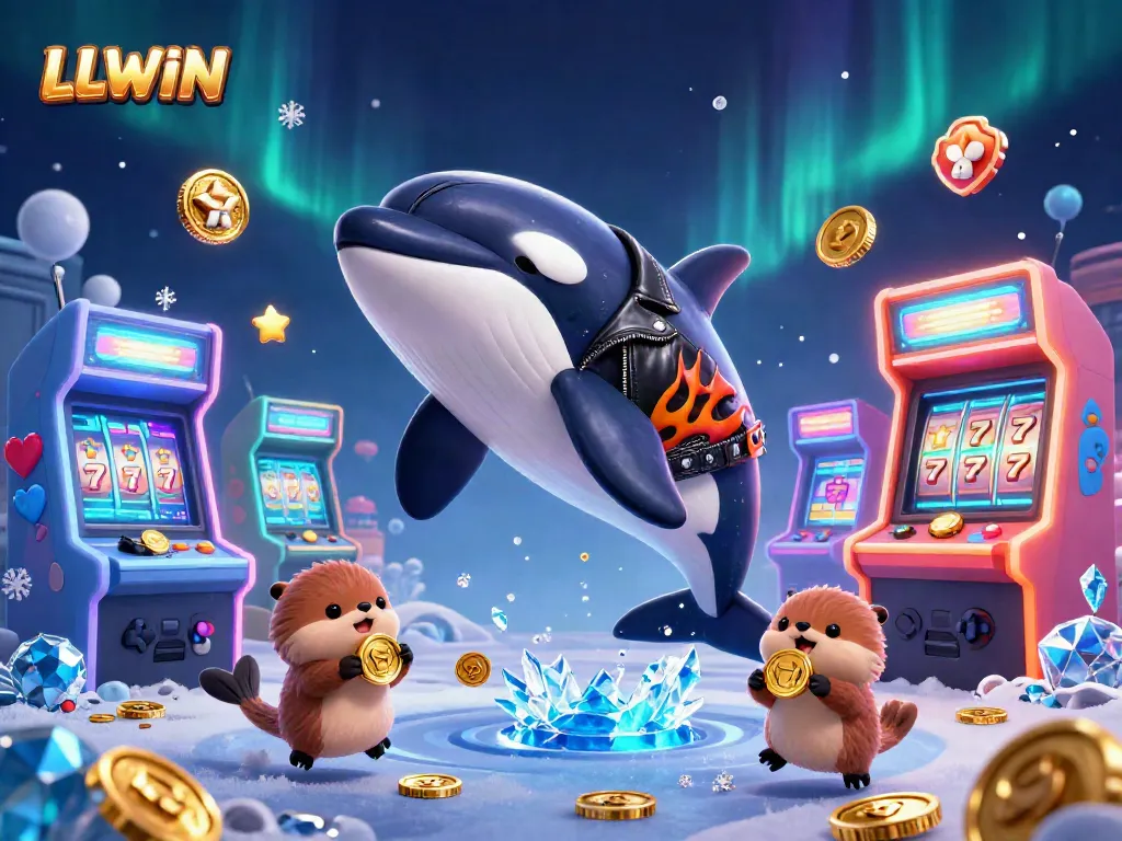 Engage with LLWIN's gaming excitement featuring fantastical characters and vibrant casino elements.
