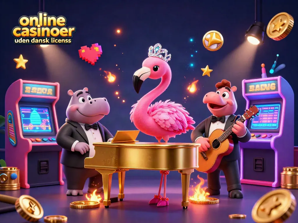 Play exciting games at online casinoer uden dansk licens with colorful 3D elements and vibrant characters.