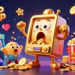 Experience the excitement of казино лакибир with a golden slot machine celebrating a big win!