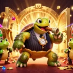 Experience excitement at казино лакибир with a dynamic gambling scene featuring colorful slot symbols.